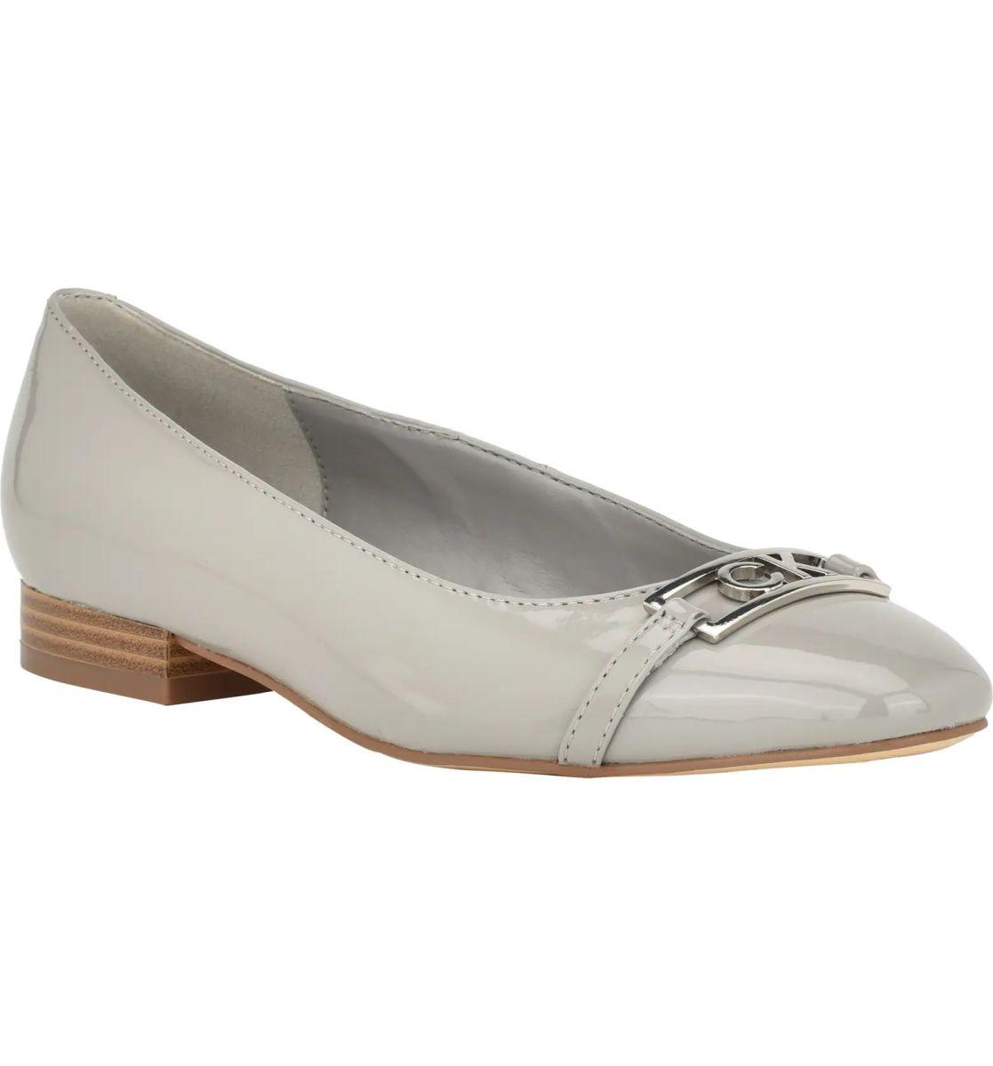 УЦІНКА Жіночі лаковані балетки Calvin Klein 1159815885 37,5 ( US)  см Сірий, фото 1