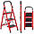 Драбина на 3 сходинки складна. Червона, фото 3
