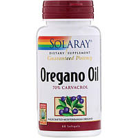 Масло Орегано Solaray Oregano Oil, 70% Carvacrol 60 Softgels SOR41349 .Хит!