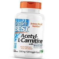 Ацетил Л Карнитин с карнитинами Biosint Acetyl-L-Carnitine 500 Doctor's Best 120вегкапс (72327026) .Хит!