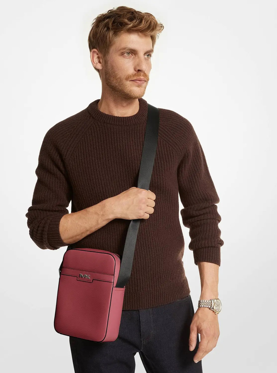 Чоловіча сумка Michael Kors через плече 1159800316 (Бордовий, One size)