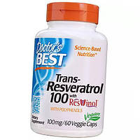 Транс Ресвератрол с Полифенолами Trans-Resveratrol 100 Doctor's Best 60вегкапс (70327001) .Хит!