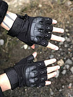 Тактичні рукавички Combat безпалі, чорні