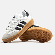 Жіночі Кросівки Adidas Samba XLG White Black / Адідас Самба ХЛГ Білі з Чорним, фото 6
