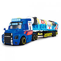 Игрушечный грузовик Dickie Toys Тягач Mack Космическая миссия с прицепом и ракетой 41 см Сини XE, код: 8305709