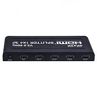 Розгалужувач сплітер Lucom HDMI 1x4 Splitter Act v2.0 4K60Hz Чорний (62.09.8250) QM, код: 7600951