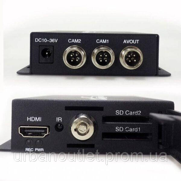 Мобильный AHD видеорегистратор на 2 камеры Pomiacam HD DVR Черный (100399) K[, код: 1512863 - фото 3 - id-p2141491580
