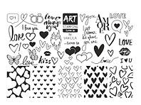 Пластина для стемпінгу з серцями Love is Art Stamping Міні