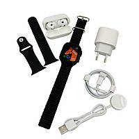 Набор аксессуаров для телефона X11 смарт-часы S8 Ultra, наушники Airpods Pro + 2 ремешка и зарядные устройства