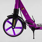 Двоколісний самокат для дівчинки Фіолетовий / Чорний Best Scooter Factor BS-54064 Складаний самокат, фото 4