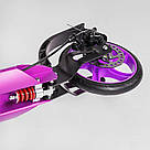 Двоколісний самокат для дівчинки Фіолетовий / Чорний Best Scooter Factor BS-54064 Складаний самокат, фото 7