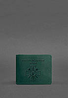 Кожаная обложка для удостоверения министерства обороны зеленая Crazy Horse BlankNote ON, код: 8132040
