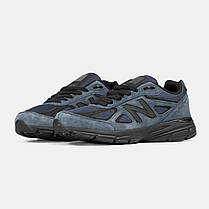 Чоловічі Кросівки New Balance 990 v4 x JJJJound Navy Blue / Нью Беланс 990 В4 Джаунд Неві Сині, фото 4