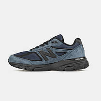 Чоловічі Кросівки New Balance 990 v4 x JJJJound Navy Blue / Нью Беланс 990 В4 Джаунд Неві Сині, фото 3