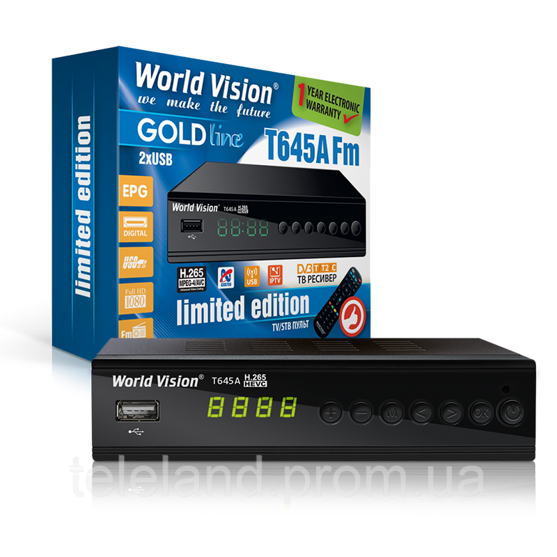 Т2 приймач WORLD VISION T645A FM