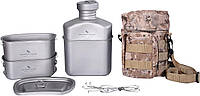 Титанова їдальня Кемпінговий посуд Кружка Військова пляшка для води Набір чашок для їдальні на відкритому
