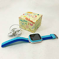 Детские умные часы с GPS Smart baby watch Q750 Blue, смарт часы-телефон c сенсорным экраном IS-185 и играми