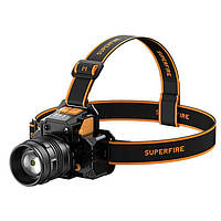 Фонарь налобный аккумуляторный HL58 SuperFire 350 Lumen IP44 ON, код: 8405132