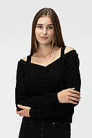 Джемпер однотонный женский Park karon 8039 One Size Черный (2000989850946) ON, код: 8215116