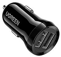 Автомобильное зарядное устройство Ugreen ED018 24W 2xUSB Car Charger Black (6689291) ON, код: 7424478