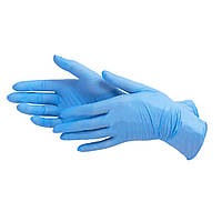 Перчатки одноразовые из винила размер L нестерильные Синие HC-10L в упаковке 50 шт