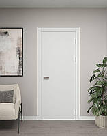 Комплект міжкімнатних дверей Ostium elite (2000х700 мм) " білий матовий М-1" з фурнітурою сатин