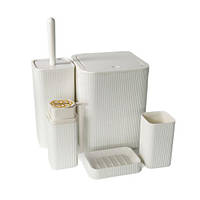 Комплект аксессуаров для ванной комнаты STELLA 5в1, белый OKYANUS