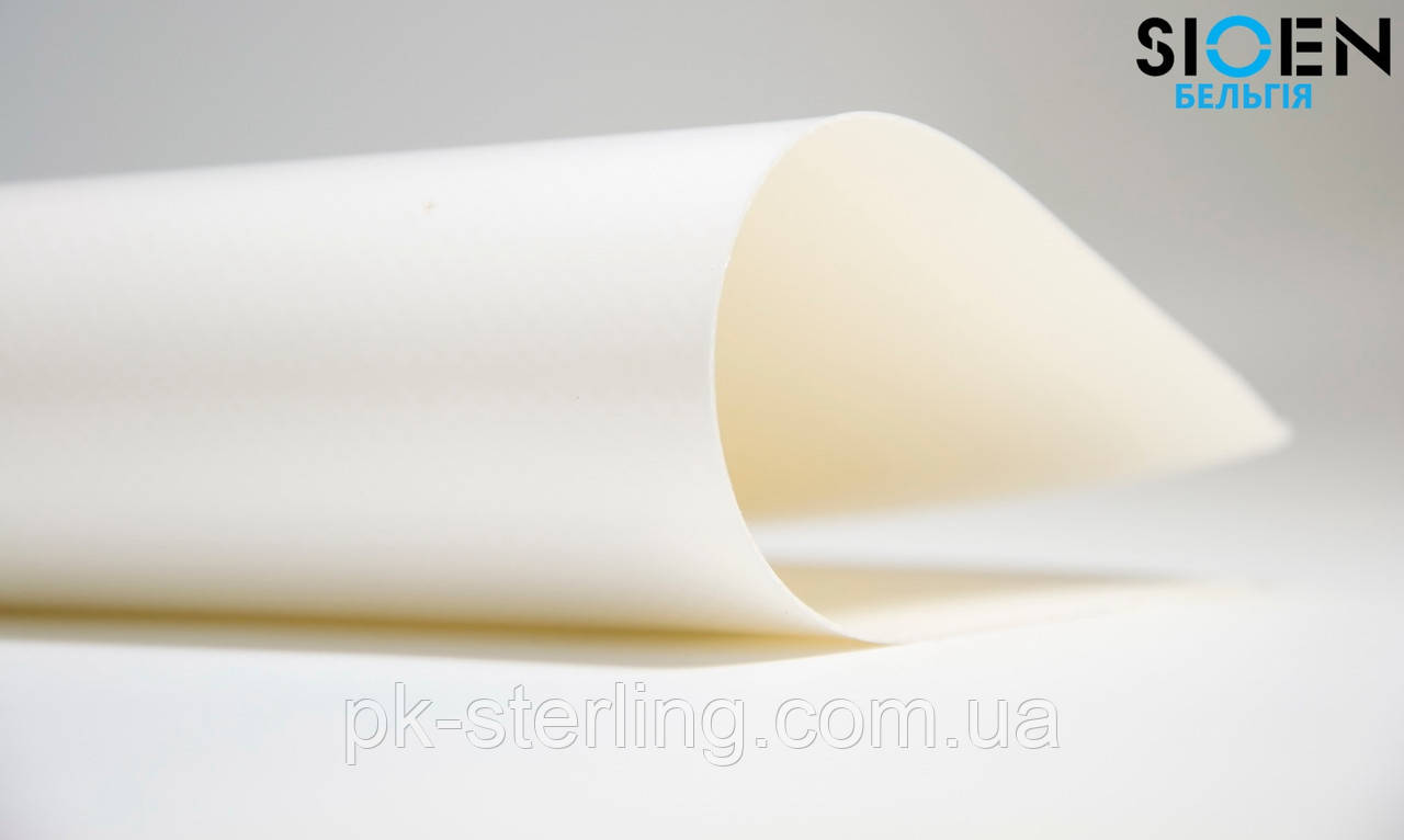 Тентова тканина ПВХ-біла 3 м на груші зсувну, фуру (Бельгія) 680 г/м2, водо- і морозостійка
