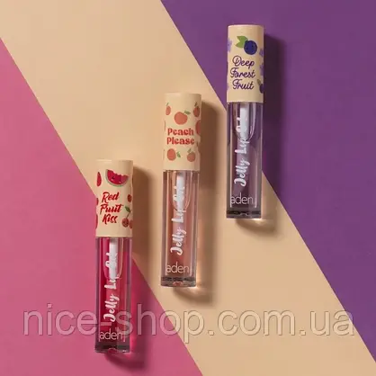 Олія-блиск для губ Aden Cosmetics Jelly Lip Oil peach №02, фото 6