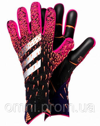 Рукавички футбольні Adidas Goalkeeper Gloves Predator Воротарські рукавички адідас предатор Рукавички дитячі Adidas рожеві