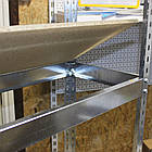 Поличковий стелаж 2100х600x450 мм Light оцинкований, 5 поличок, металевий стелаж з полицями з ДСП, складський стелаж, фото 8