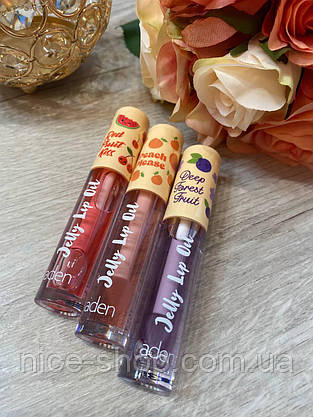 Олія-блиск для губ Aden Cosmetics Jelly Lip Oil peach №02, фото 5