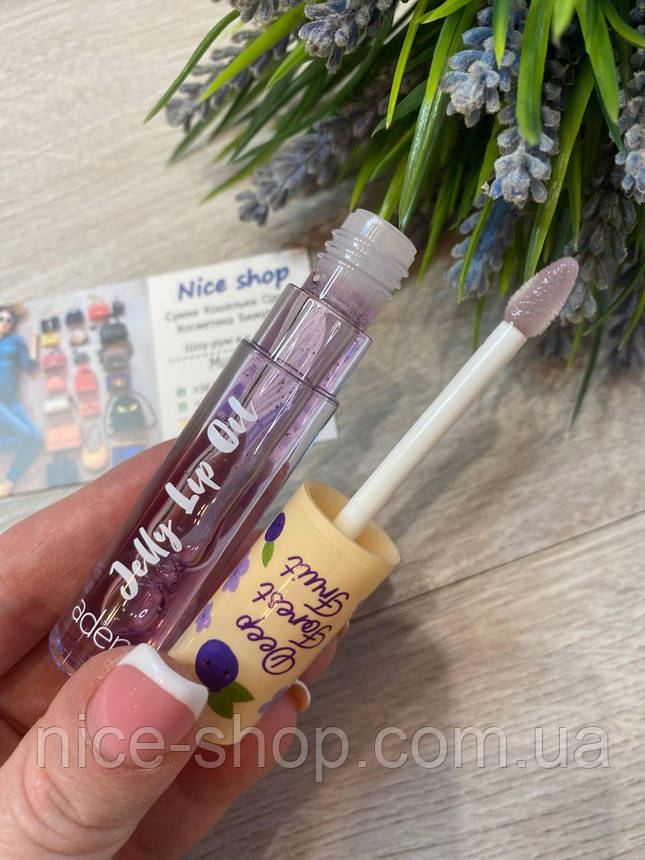 Олія для губ Aden Cosmetics Jelly Lip Oil blueberry №03, фото 1