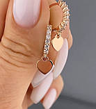 Срібні сережки з підвісками, ПОЗОЛОТА 1390.10п, фото 4