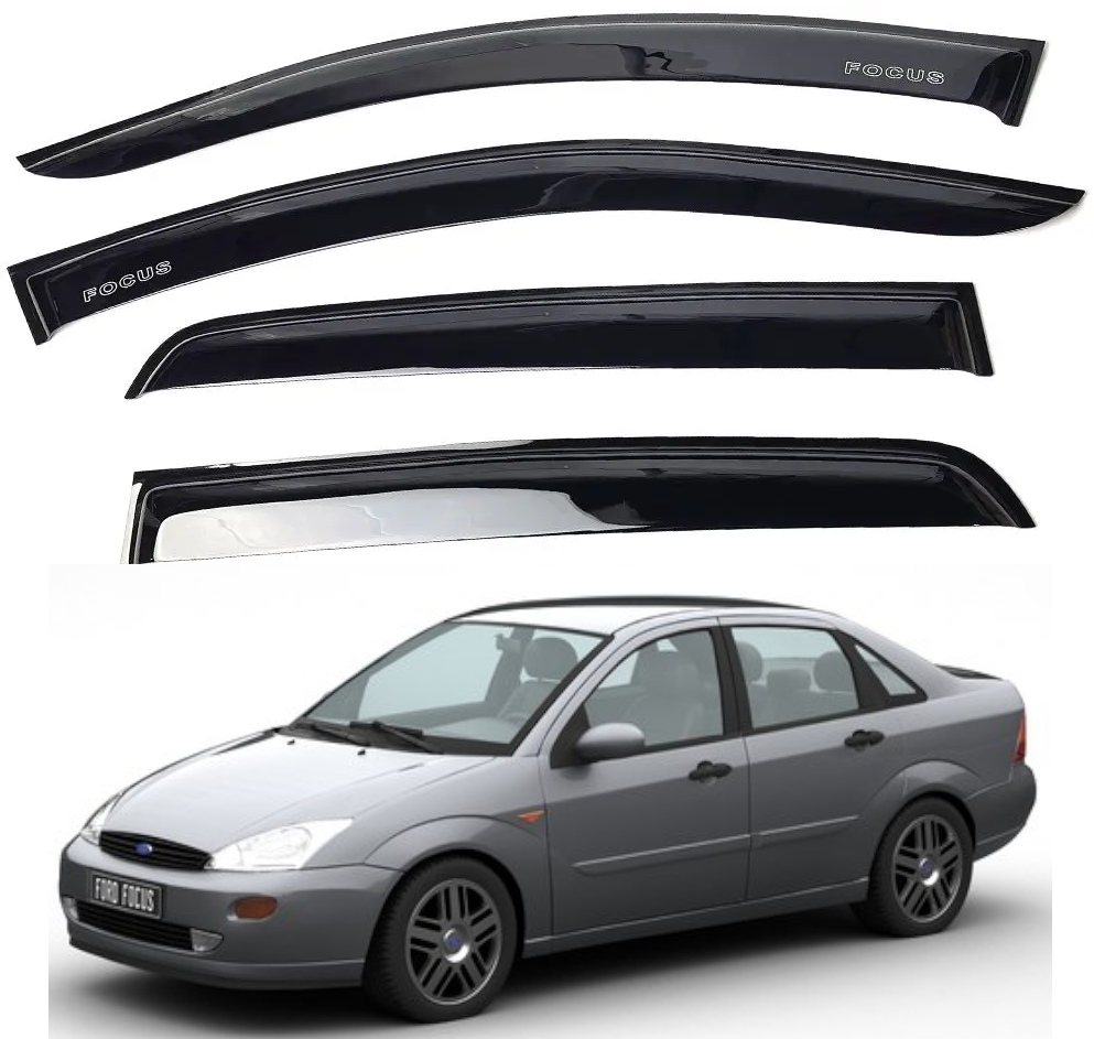 Вітровики Ford Focus I сед/хетч 5d 1998-2004 (скотч) AV-Tuning