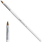 Пензель для гелю та аркилу Gloris з білою ручкою, №3