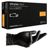 Перчатки нитриловые черные NITRYLEX XS 100 шт