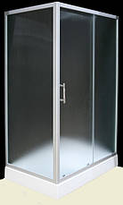 Душова кабіна 120*80 см прямокутна на низькому піддоні, скло матове 5 мм ТМ Ko&Po, фото 2