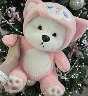 Игрушка мишка в розовом комбинезоне, детская плюшевая игрушка-обнимашка 50 см