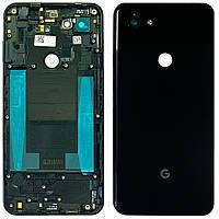 Задня кришка Google Pixel 3a XL, чорна ORIGINAL зі склом камери