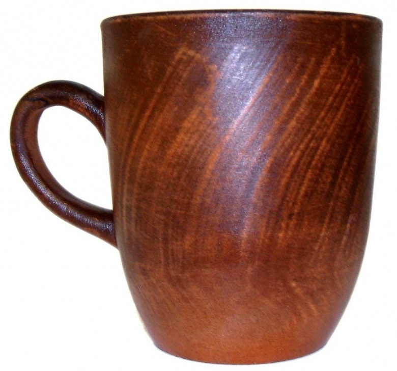 Чашка глиняна 300 мл чайна з червоної глини для приготування кави