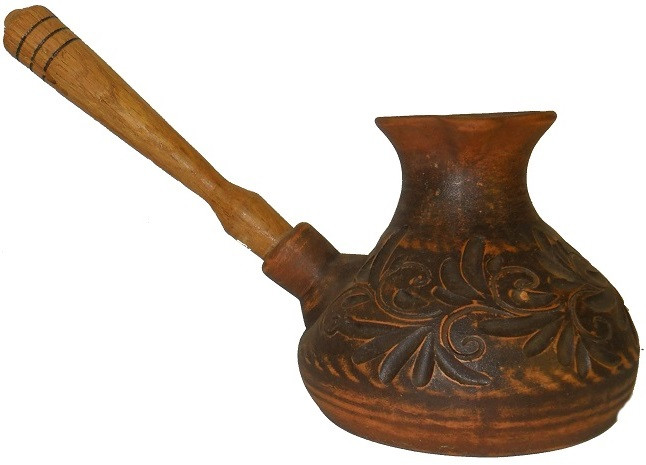 Турка з дерев'яною ручкою декор