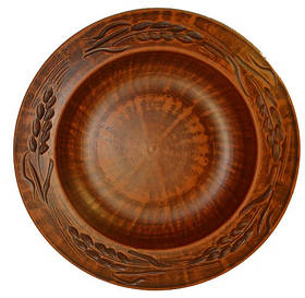 Глиняна тарілка ангоб 250 мм