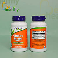 Гинкго билоба, 60 мг, NOW Foods, 60 растительных капсул