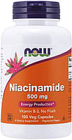 Никотинамид 500 мг (Niacinamide) NOW Foods 100 вегетарианских капсул