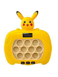 Поп Іт електронна іграшка антистрес Pop it Quick Push Led Version Pokemon Пікачу