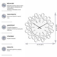 Металевий настінний годинник Glozis Romantic, фото 4