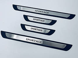 Накладки на пороги Kia Sportage 4 (Y-1 хром-пласт) TAN24