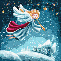 Картина за номерами KHO5068 Різдвяний ангел ©Elena Schweitzer, 40x40см Ideyka