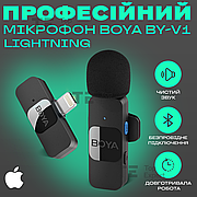 Мікрофон петличний бездротовий iPhone Boya BY-V1 Lightning петличка для айфона телефону